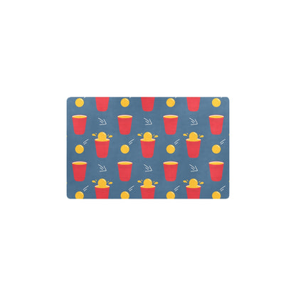 Beer Pong Pattern Print Design 02 Kitchen Mat