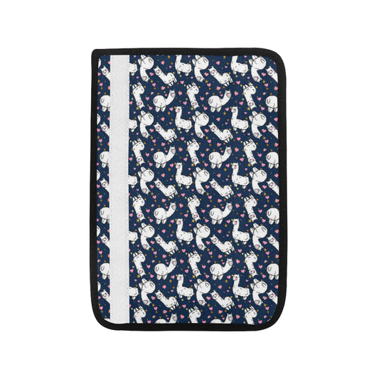 Alpaca Heart Star Design Themed Print Car Seat Belt Cover