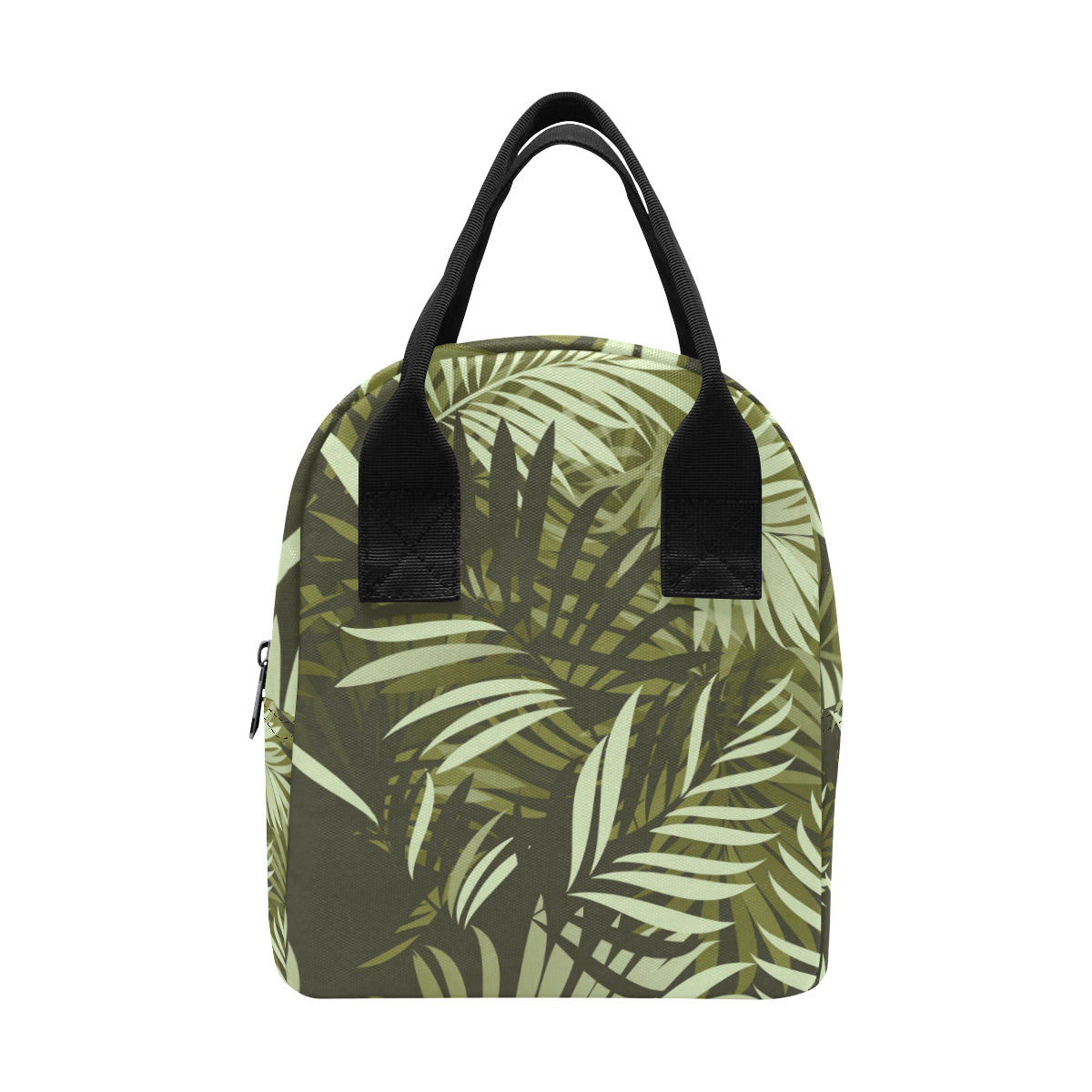 Palm Leaves Pattern Print Design PL05 Insulated Lunch Bag