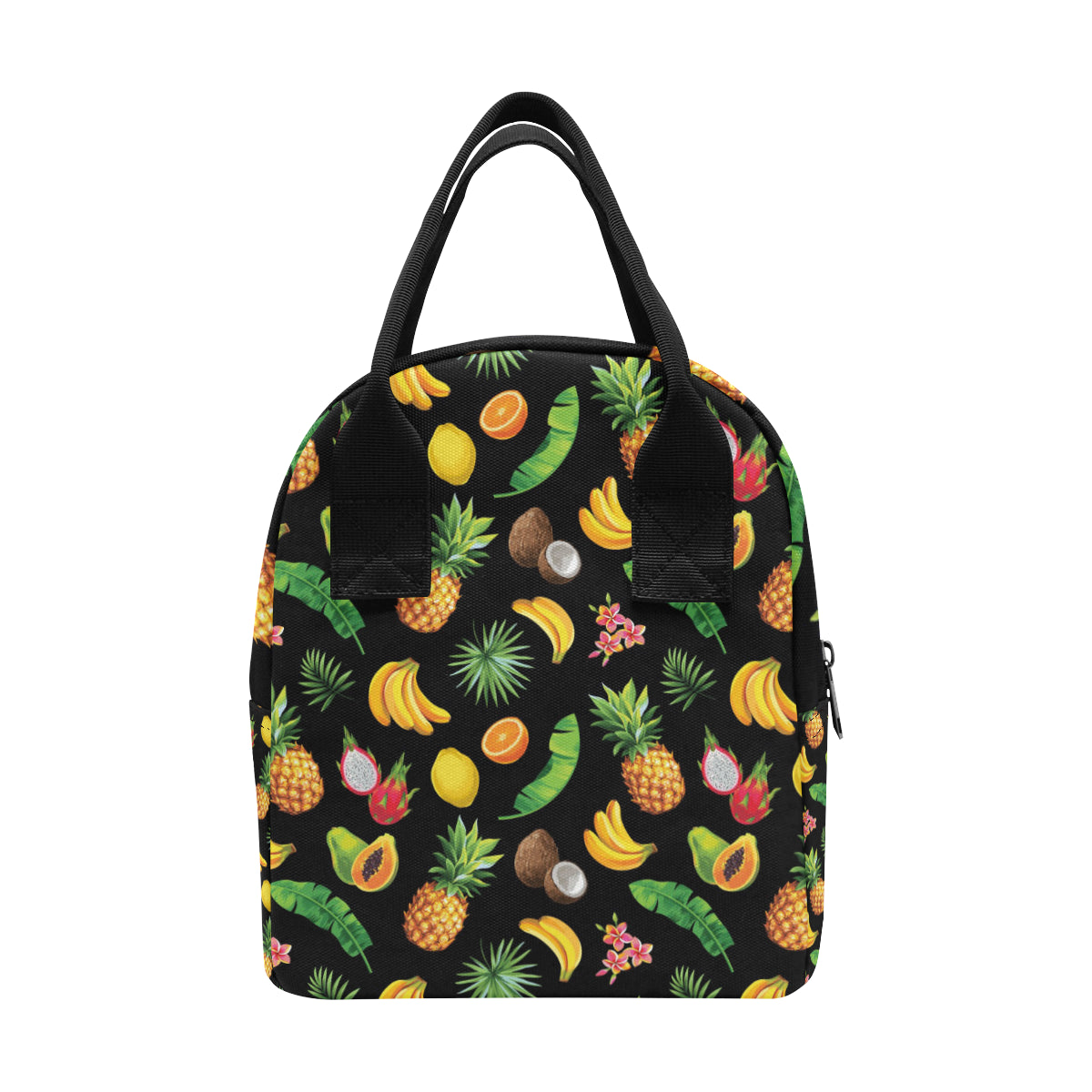 Tropical Fruits Pattern Print Design TF03 Insulated Lunch Bag