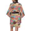 Cupcake Pattern Print Design CP01 Women Kimono Robe