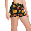 Marigold Pattern Print Design MR05 Yoga Shorts