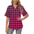 Pink Tartan Plaid Pattern Women's Hawaiian Shirt