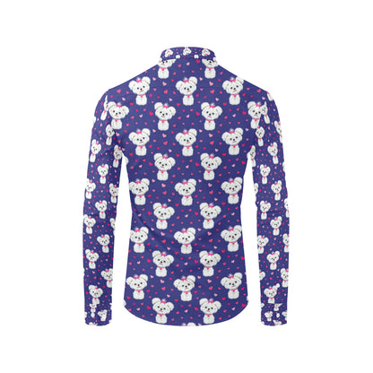 Maltese Pattern Print Design 02 Men's Long Sleeve Shirt