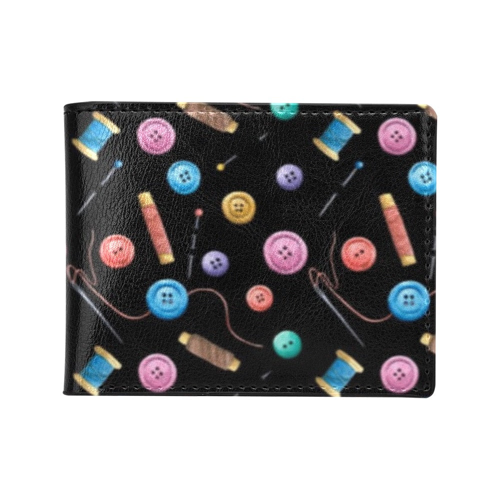 Sewing Print Design LKS309 Men's ID Card Wallet