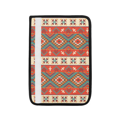 Aztec Red Print Pattern Car Seat Belt Cover