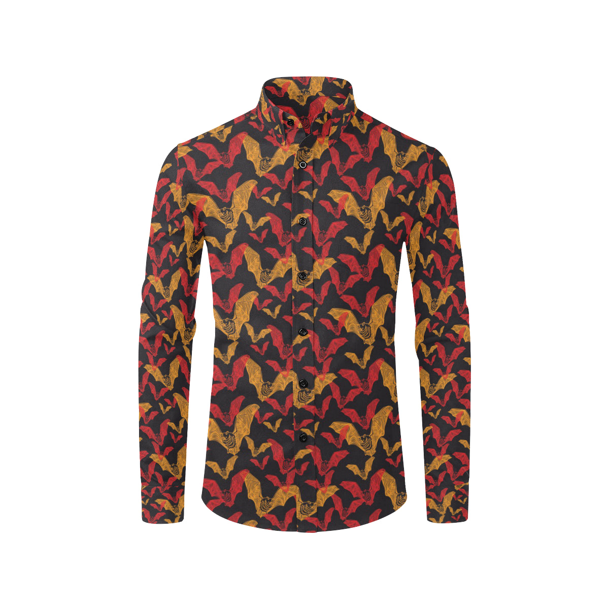 Bat Pattern Print Design 01 Men's Long Sleeve Shirt