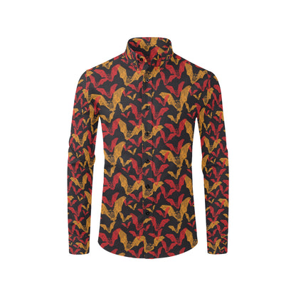 Bat Pattern Print Design 01 Men's Long Sleeve Shirt