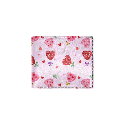 Lollipop Pattern Print Design LL07 Men's ID Card Wallet