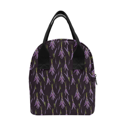 Lavender Pattern Print Design LV05 Insulated Lunch Bag
