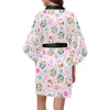 Cupcake Pattern Print Design CP03 Women's Short Kimono