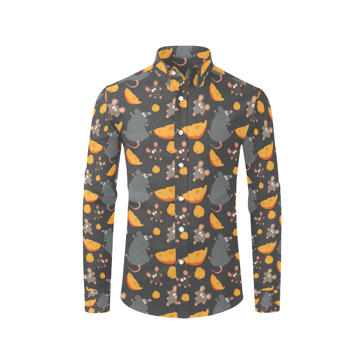 Rat Pattern Print Design 04 Men's Long Sleeve Shirt