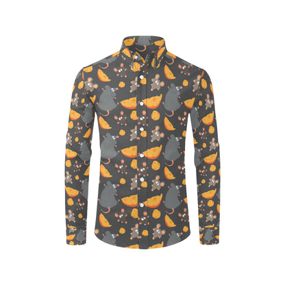 Rat Pattern Print Design 04 Men's Long Sleeve Shirt