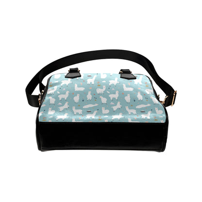 Alpaca Pattern Print Design 02 Shoulder Handbag