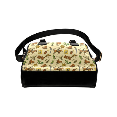 Cowboy Pattern Print Design 04 Shoulder Handbag