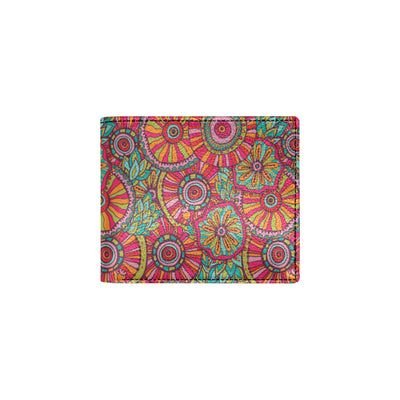 Boho Pattern Print Design 01 Men's ID Card Wallet