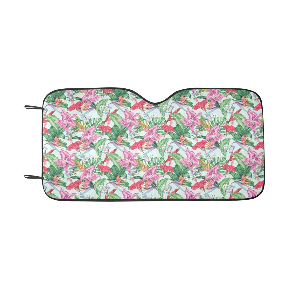 Tropical Flower Print Design LKS304 Car front Windshield Sun Shade