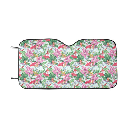 Tropical Flower Print Design LKS304 Car front Windshield Sun Shade