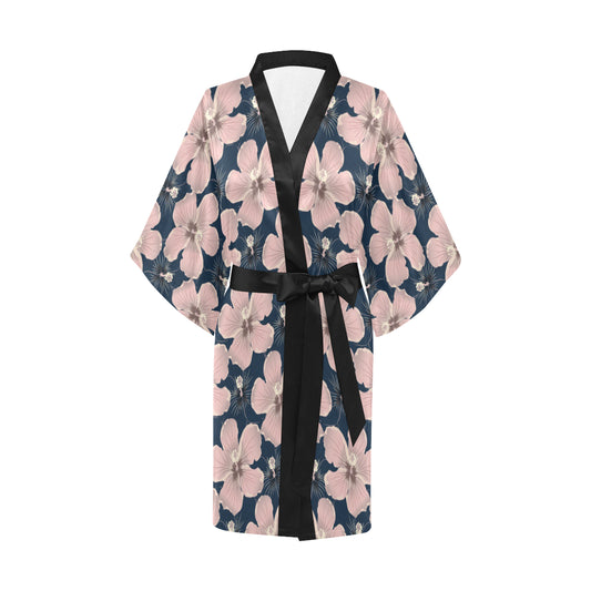 Plumeria Pattern Print Design PM018 Women Kimono Robe