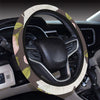 Anemone Pattern Print Design AM011 Steering Wheel Cover with Elastic Edge
