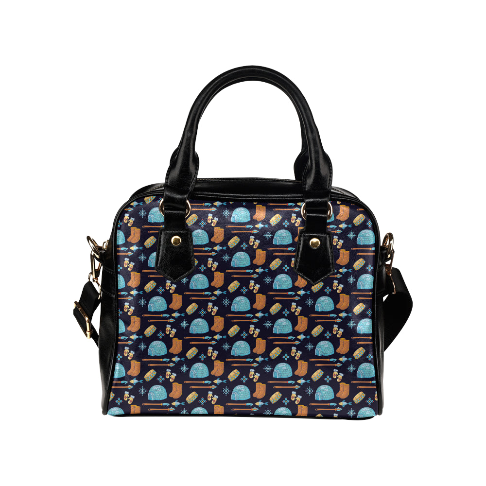 Eskimo Pattern Print Design 02 Shoulder Handbag