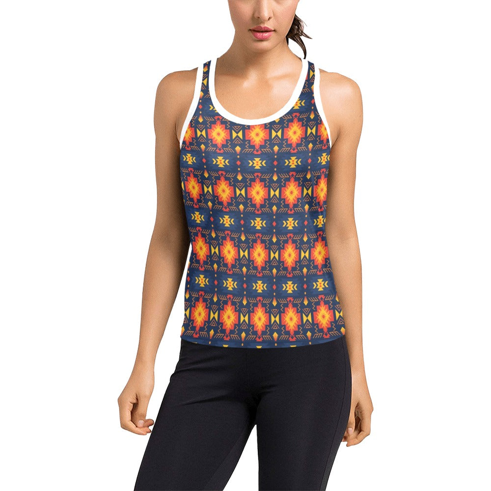 Southwest Pattern Print Design LKS307 Women's Racerback Tank Top