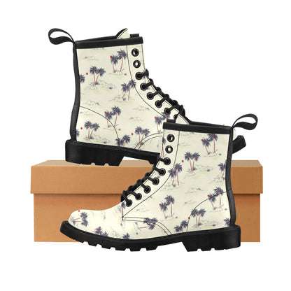 Palm Tree Pattern Print Design PT08 Women's Boots