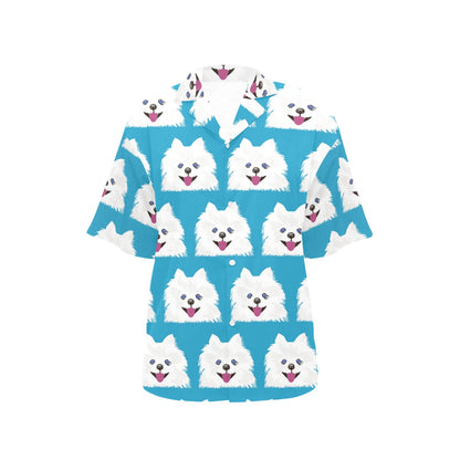 Pomeranians Pattern Print Design A05 Women's Hawaiian Shirt