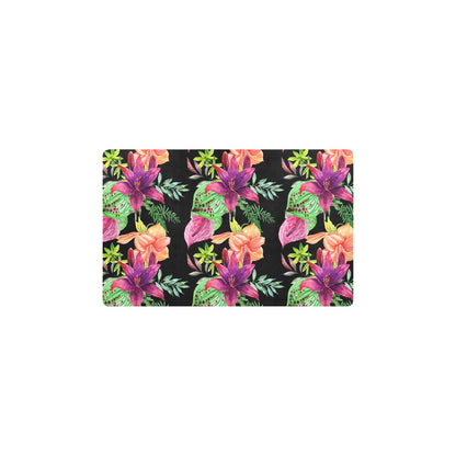 Amaryllis Pattern Print Design AL09 Kitchen Mat