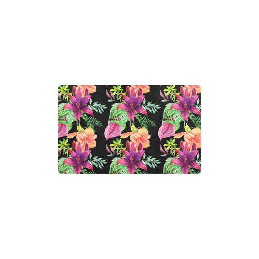Amaryllis Pattern Print Design AL09 Kitchen Mat