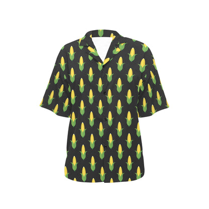 Corn Pattern Print Design 05 Women's Hawaiian Shirt