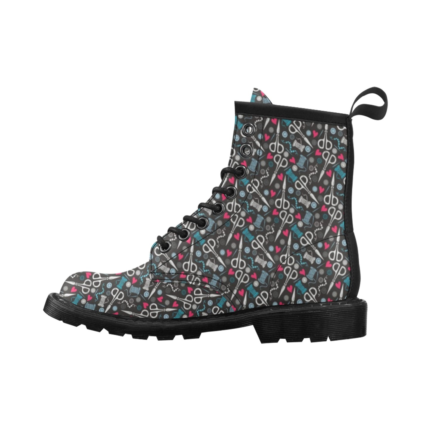 Sewing Equipment Print Design LKS305 Women's Boots
