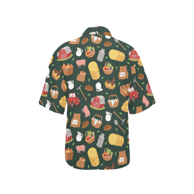 Agricultural Farm Print Design 02 Women's Hawaiian Shirt