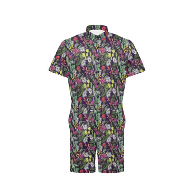 Cactus Pattern Print Design 08 Men's Romper