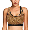 Bagel Pattern Print Design 02 Sports Bra