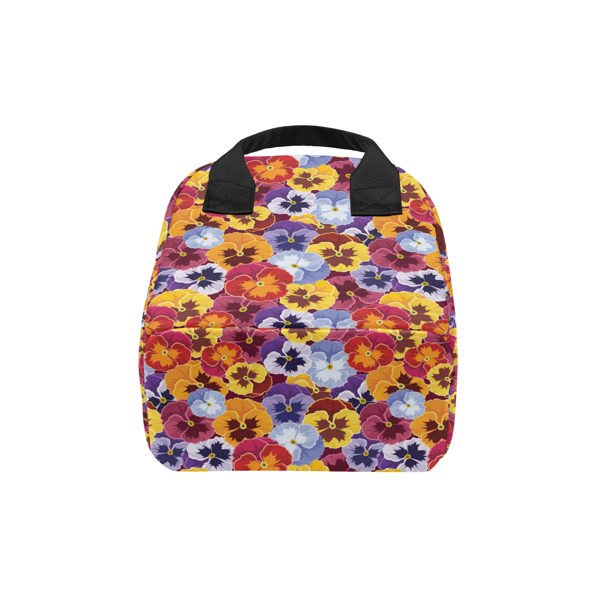 Pansy Pattern Print Design PS01 Insulated Lunch Bag