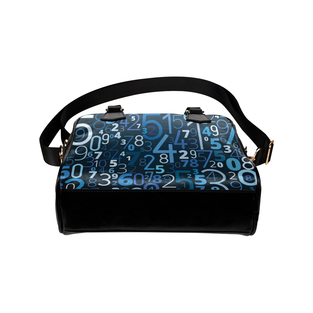 Number Pattern Print Design A02 Shoulder Handbag