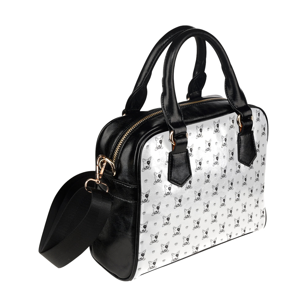 Bull Terriers Pattern Print Design 06 Shoulder Handbag