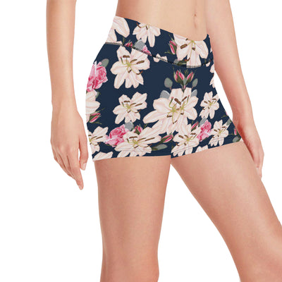 Lily Pattern Print Design LY04 Yoga Shorts