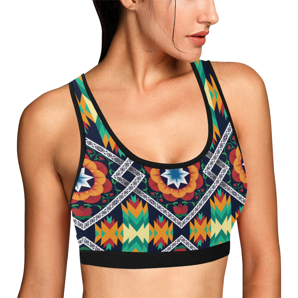African Kente Sports Bra