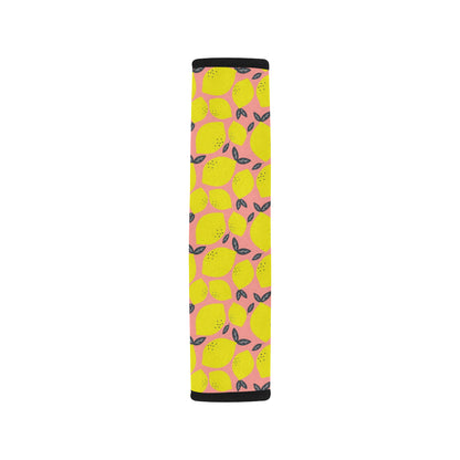 Lemon Pattern Print Design LM03 Car Seat Belt Cover
