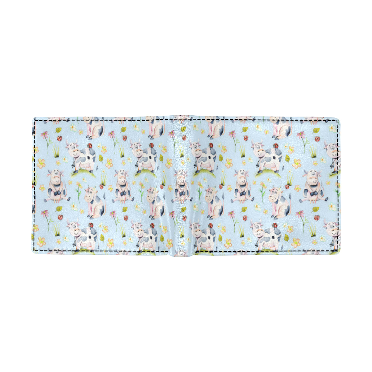 Cow Happy Pattern Print Design 05 Men's ID Card Wallet