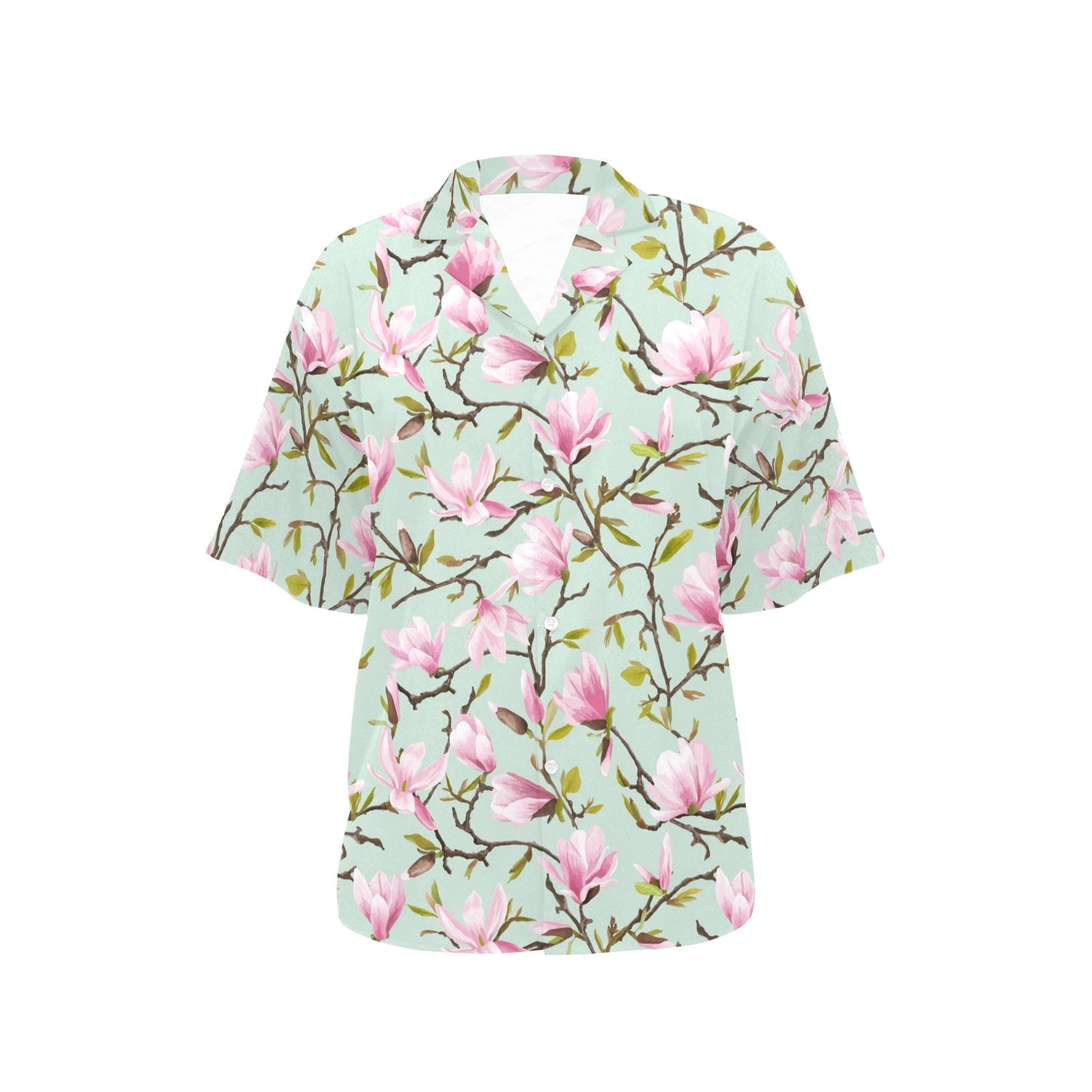 Magnolia Pattern Print Design MAG04 Women's Hawaiian Shirt