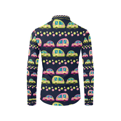 Camper Cute Camping Design No 3 Print Men's Long Sleeve Shirt