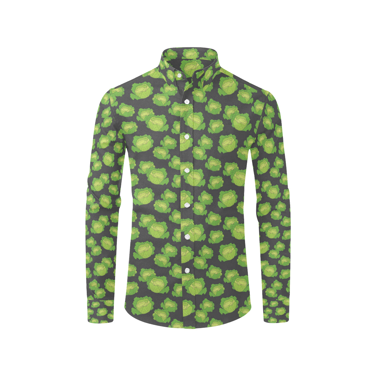 Cabbage Pattern Print Design 01 Men's Long Sleeve Shirt