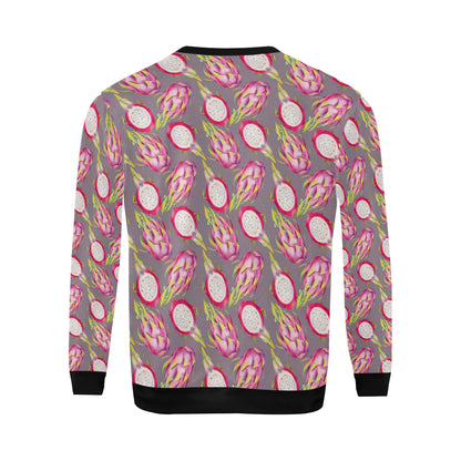 Dragonfruit Pattern Print Design DF03 Men Long Sleeve Sweatshirt