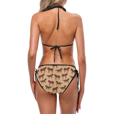 Brown Horse Print Pattern Bikini