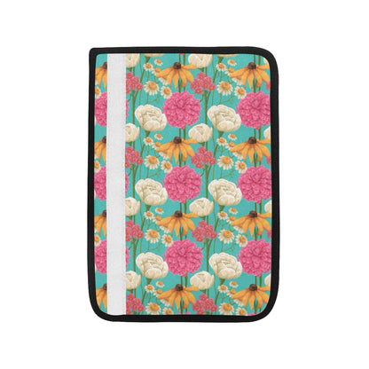Summer Floral Pattern Print Design SF07 Car Seat Belt Cover