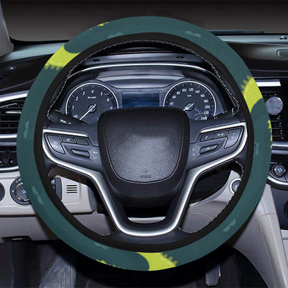 Alligator Pattern Print Design 03 Steering Wheel Cover with Elastic Edge