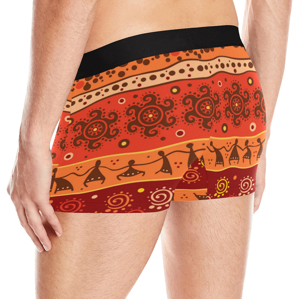 African Pattern Print Design 04 Men's Boxer Briefs
